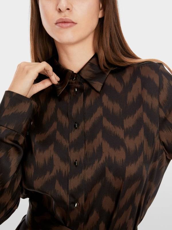 Marc Cain Midikleid in Fischgrat-Dessin Outlet