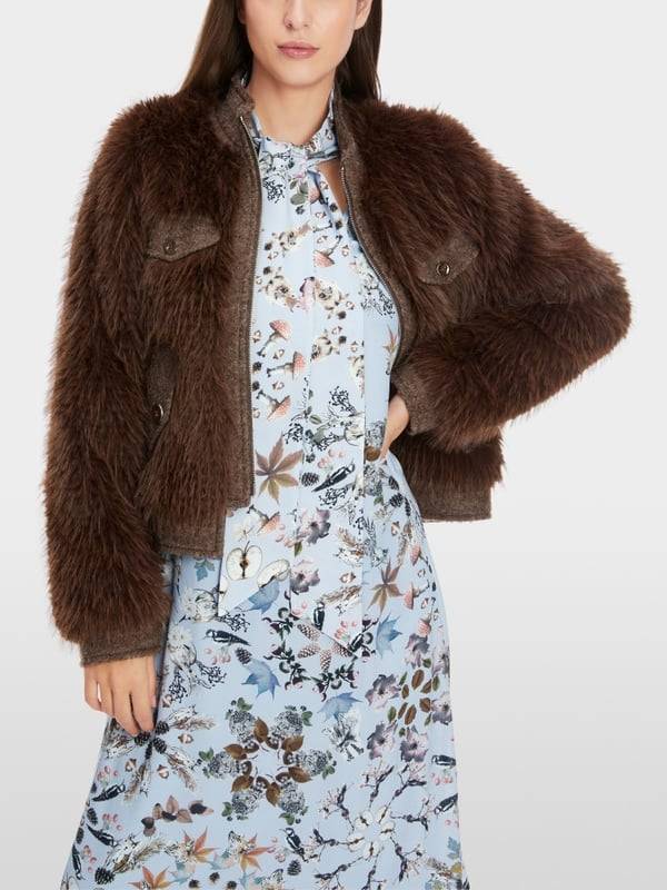 Marc Cain Bedrucktes Kleid in Viskose-Crêpe Hotsell