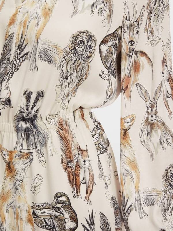 Marc Cain Tailliertes Minikleid mit Print Günstiger Verkauf