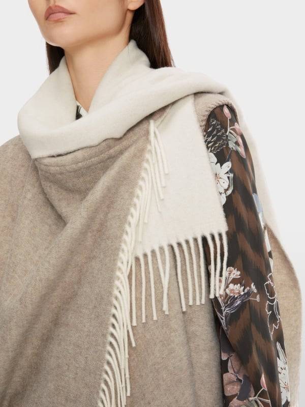 Marc Cain Lange Wickelweste mit Schal Outlet