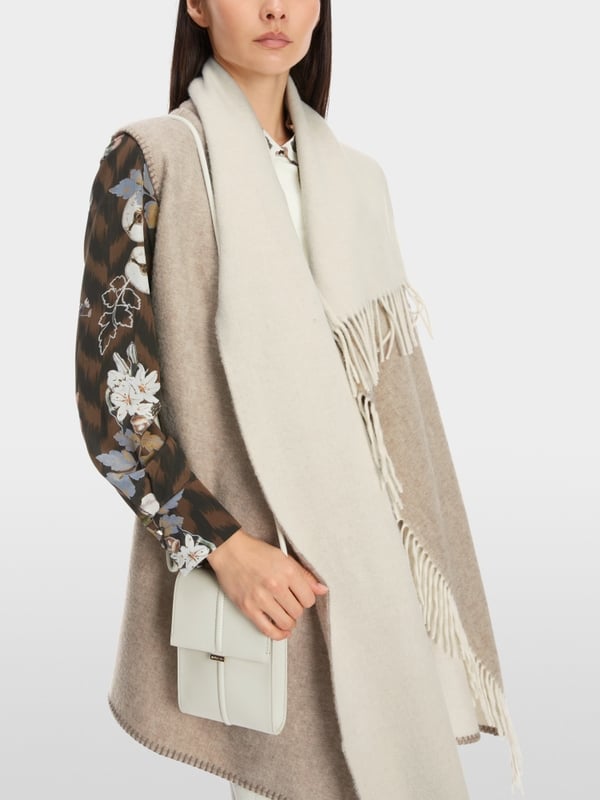 Marc Cain Lange Wickelweste mit Schal Outlet