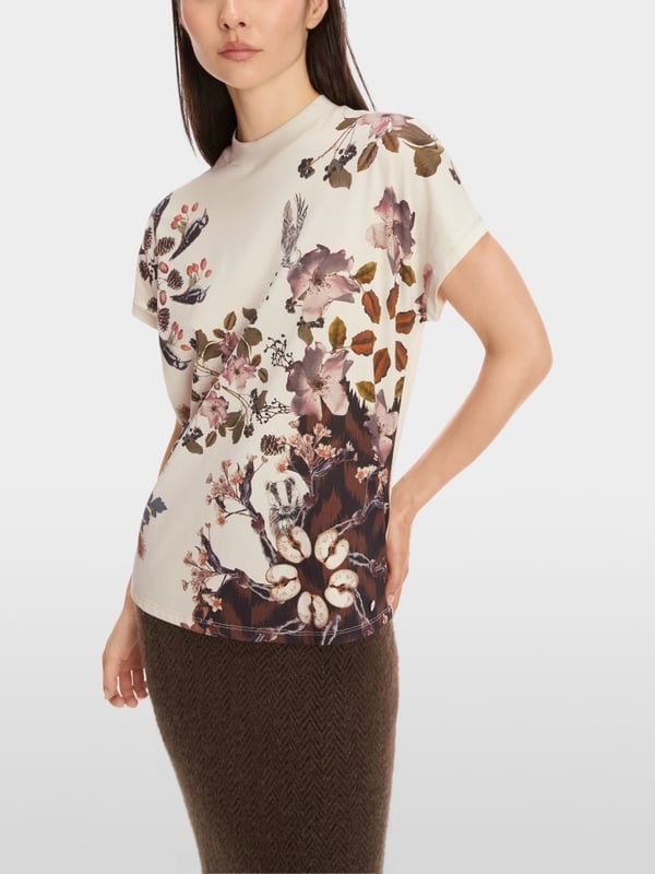 Marc Cain Baumwoll-T-Shirt "Rethink Together" Hotsell