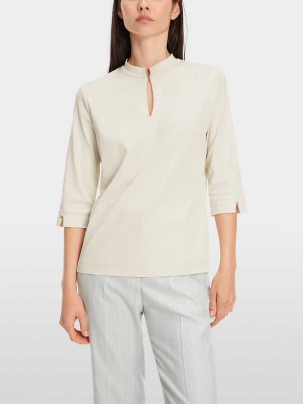 Marc Cain Elegantes T-Shirt mit Stehkragen Outlet