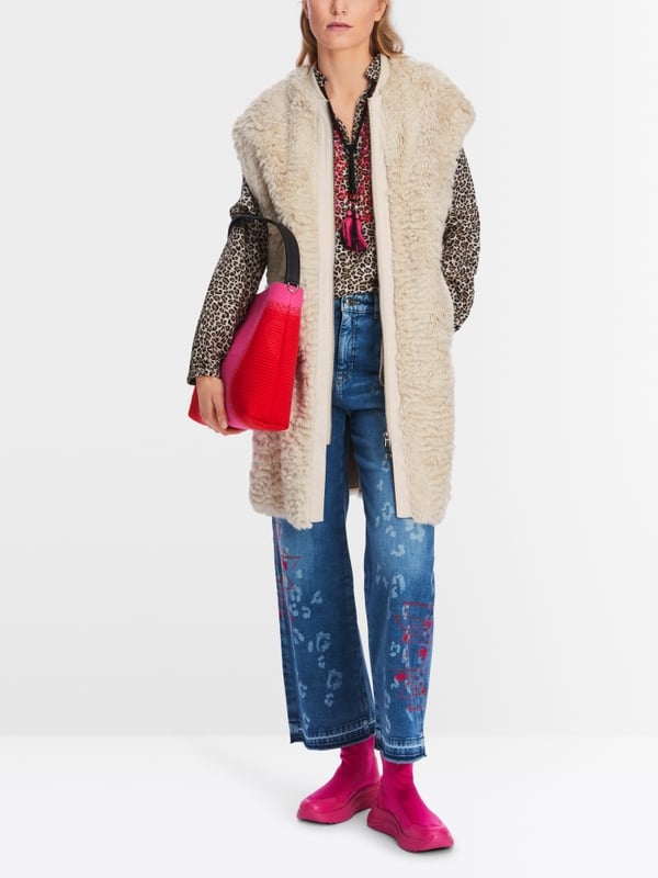 Marc Cain Weste aus lockigem Fun Fur Top Angebot