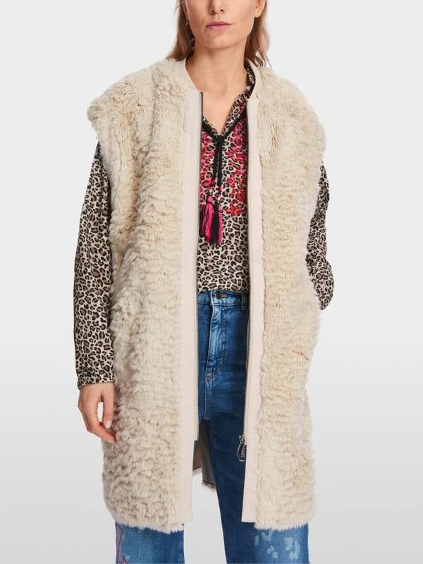 Marc Cain Weste aus lockigem Fun Fur Top Angebot