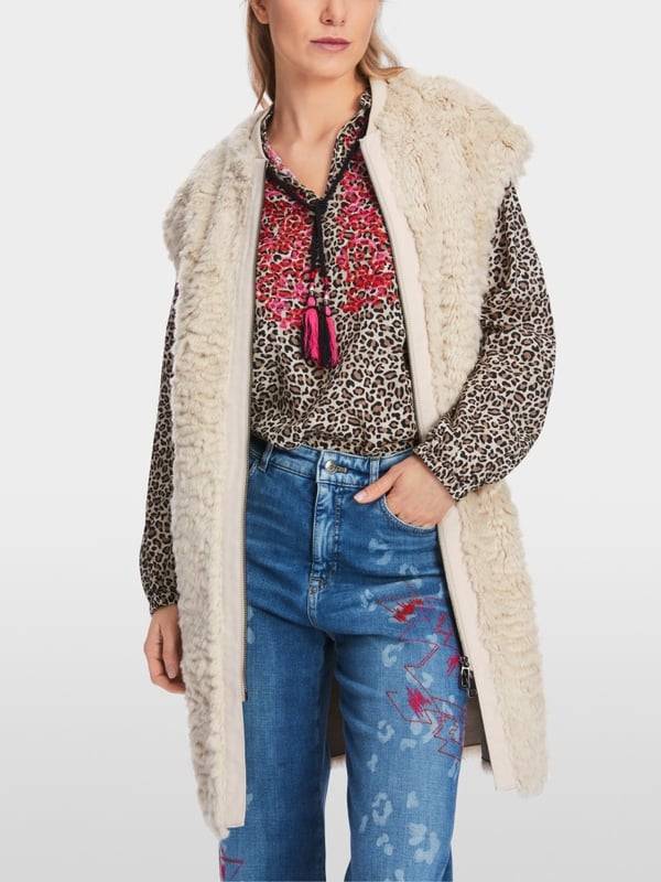 Marc Cain Weste aus lockigem Fun Fur Top Angebot