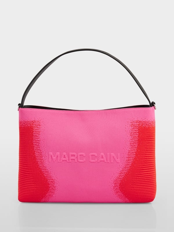 Marc Cain Satchel Bag im Strick-Jacquard Saisonale Angebote