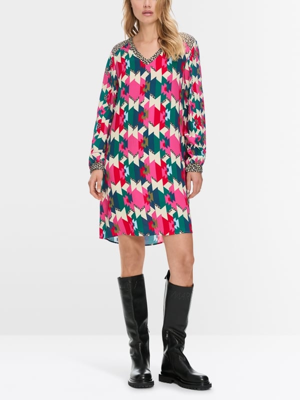 Marc Cain Viskosekleid in Material- und Mustermix Sonderangebot der Fabrik