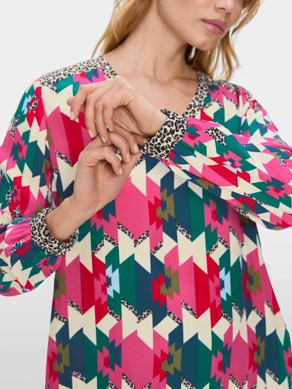 Marc Cain Viskosekleid in Material- und Mustermix Sonderangebot der Fabrik