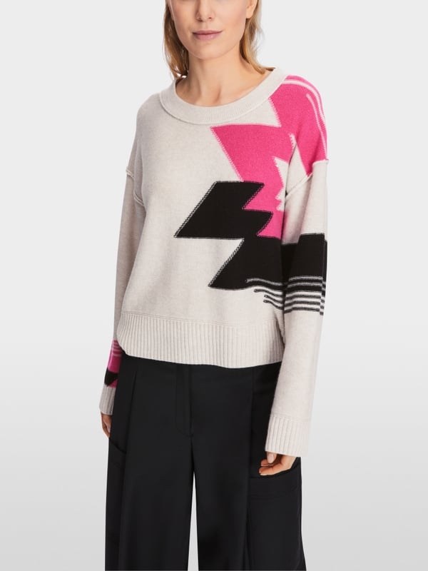 Marc Cain Sweater aus Wollmix mit Kaschmir Nur noch ein Tag übrig