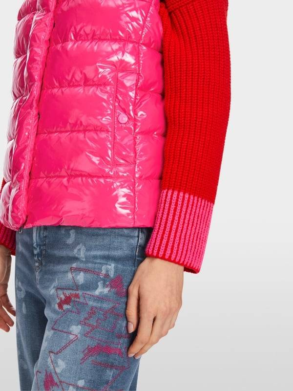 Marc Cain Glänzende Steppweste mit Stehkragen Black Friday Preise