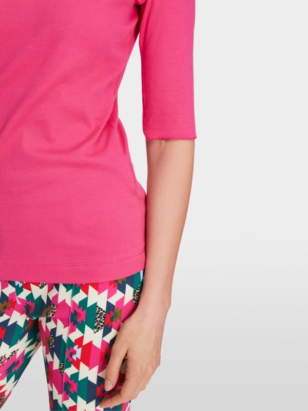 Marc Cain Baumwoll-T-Shirt mit 3/4-Ärmel Outlet