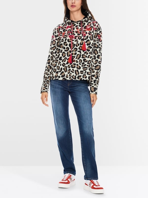 Marc Cain Kapuzen-Sweatshirt in Mustermix Flash Sale