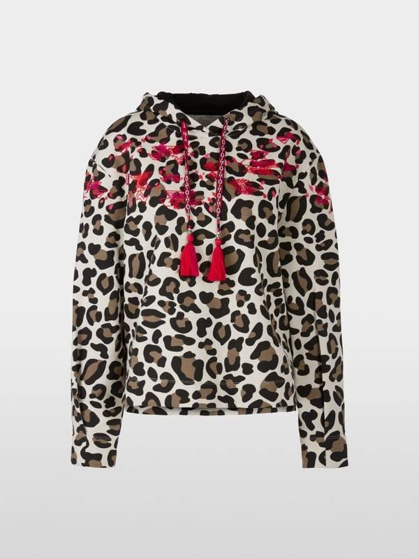 Marc Cain Kapuzen-Sweatshirt in Mustermix Flash Sale