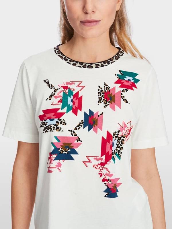 Marc Cain Baumwoll-T-Shirt "Rethink Together" Weihnachtsangebot