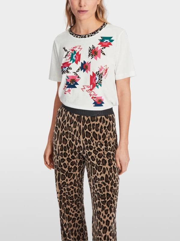 Marc Cain Baumwoll-T-Shirt "Rethink Together" Weihnachtsangebot