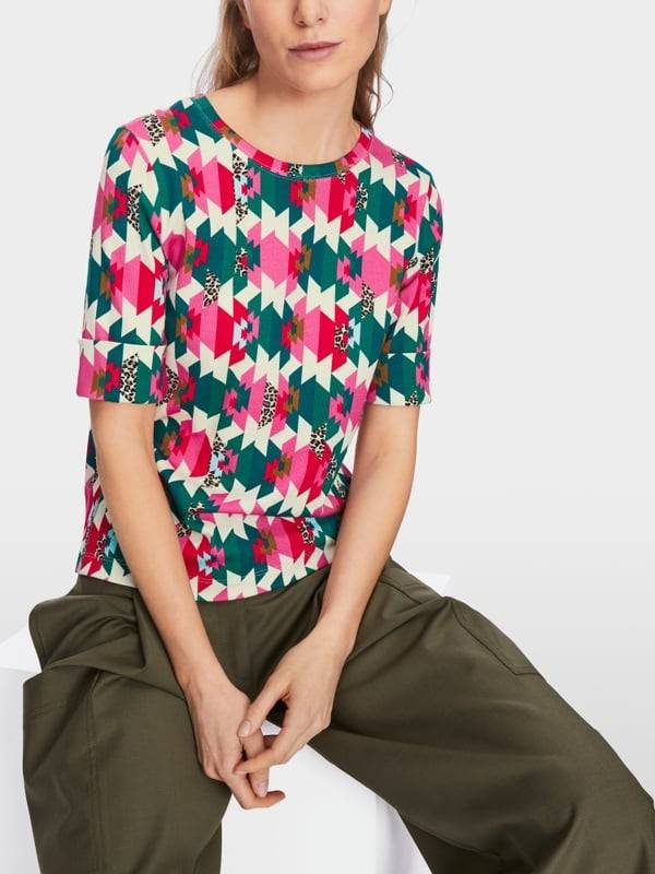 Marc Cain T-Shirt in Baumwoll-Ripp Osterangebot