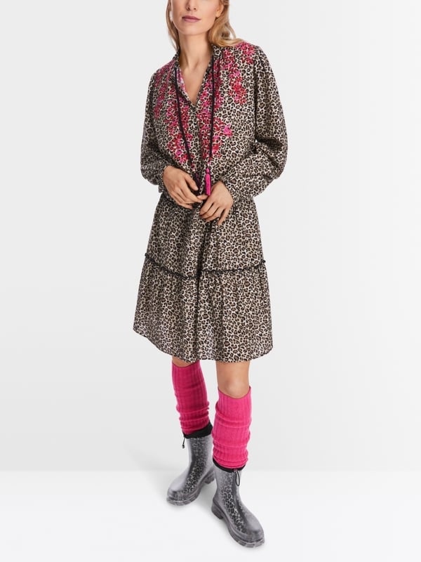 Marc Cain Kurzes Stufenkleid in Baumwolle Online Outlet