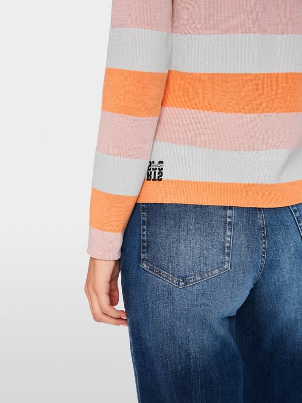 Marc Cain Gestreifter Sweater Knitted in Germany Kostenloser Versand international