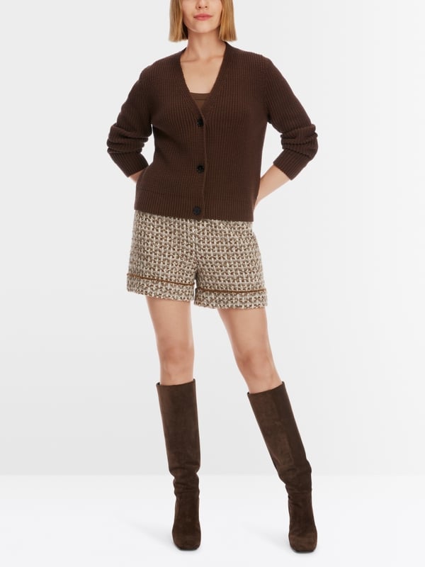 Marc Cain Rippen-Cardigan in Deutschland gestrickt Outlet