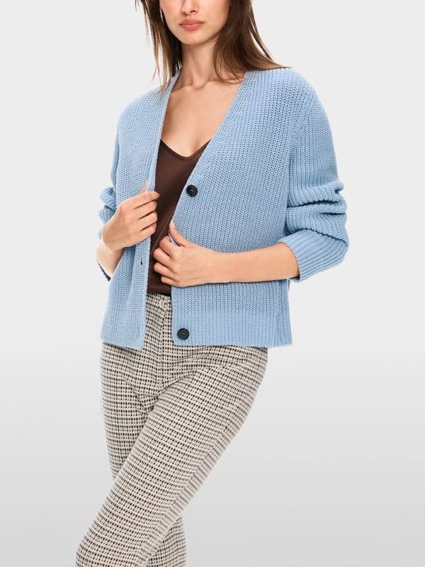 Marc Cain Rippen-Cardigan in Deutschland gestrickt Auslauf