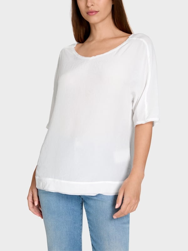 Marc Cain Unifarbene Schlupfbluse Begrenztes Angebot