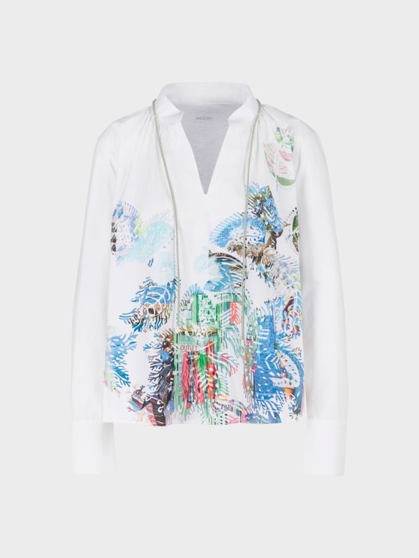 Marc Cain Bluse mit Print und Applikationen Exklusivangebot