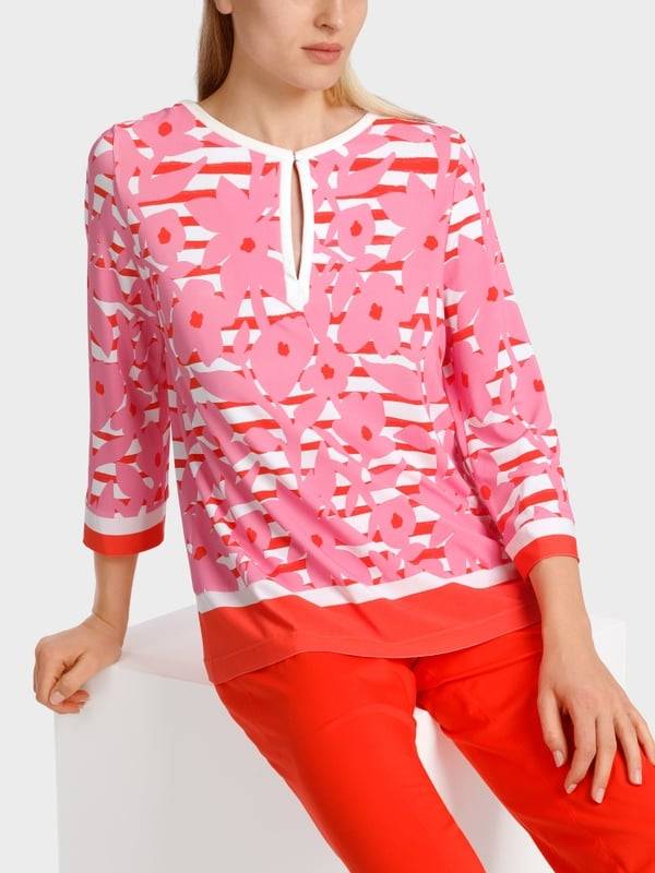 Marc Cain Elegante Bluse mit Overprint Cyber Monday