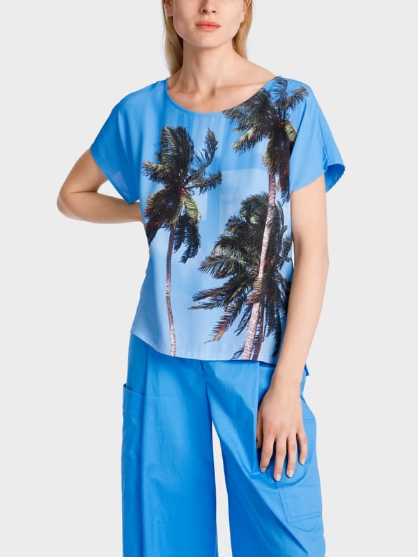 Marc Cain Bluse mit Palmenprint Weihnachtsangebot