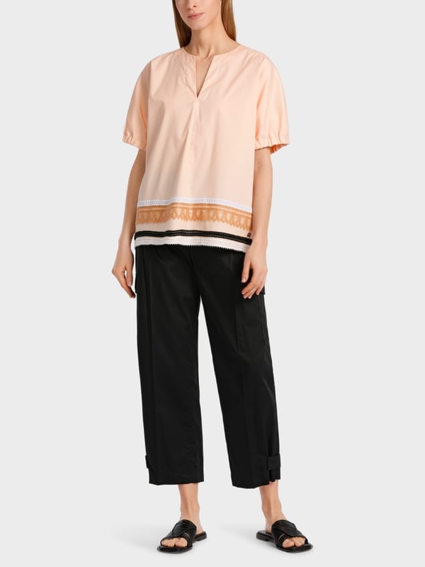 Marc Cain Weite Bluse mit Spitzendetails Lagerräumung