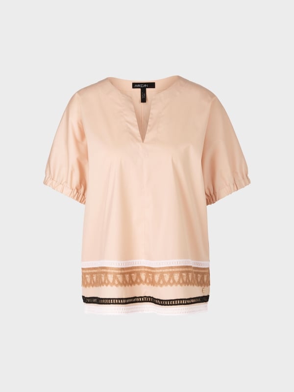 Marc Cain Weite Bluse mit Spitzendetails Lagerräumung