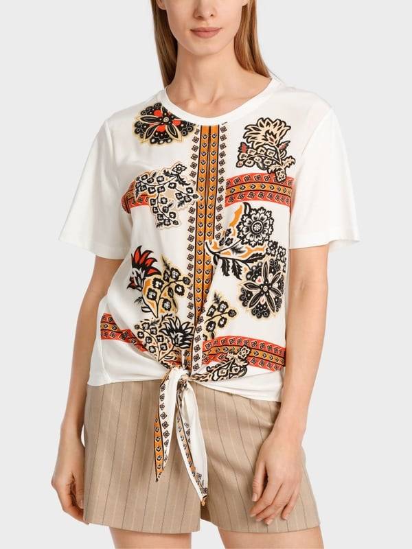 Marc Cain Bluse in Materialmix Top Angebot