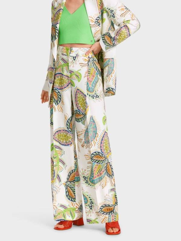 Marc Cain Modell WICHITA – Bundfaltenhose bedruckt Riesige Ersparnisse