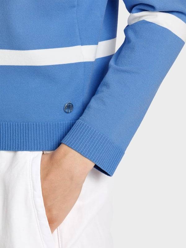 Marc Cain Gestreifter "Rethink Together" Cardigan Neueste Stile
