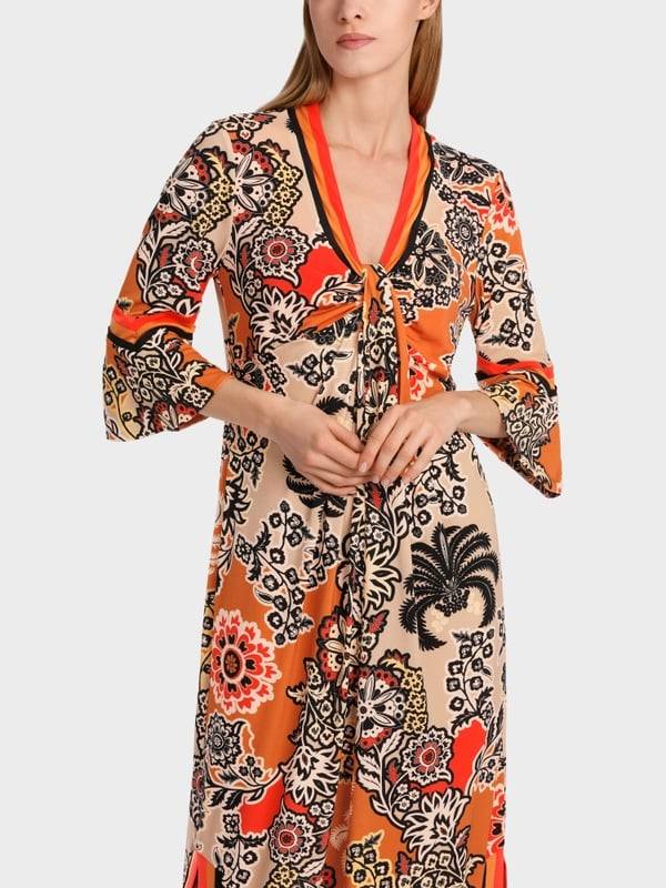 Marc Cain Midilanges Kleid im Seventies Style Saisonschlussverkauf