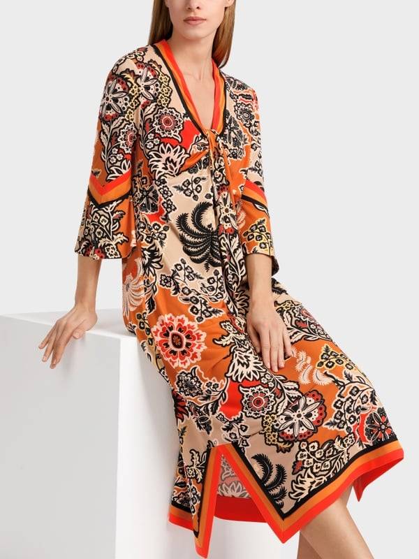 Marc Cain Midilanges Kleid im Seventies Style Saisonschlussverkauf
