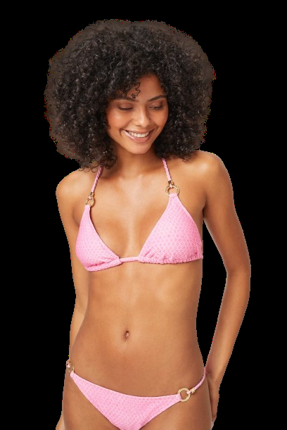 BIKINIS Ring Padded Triangel Bikini Pink Online
