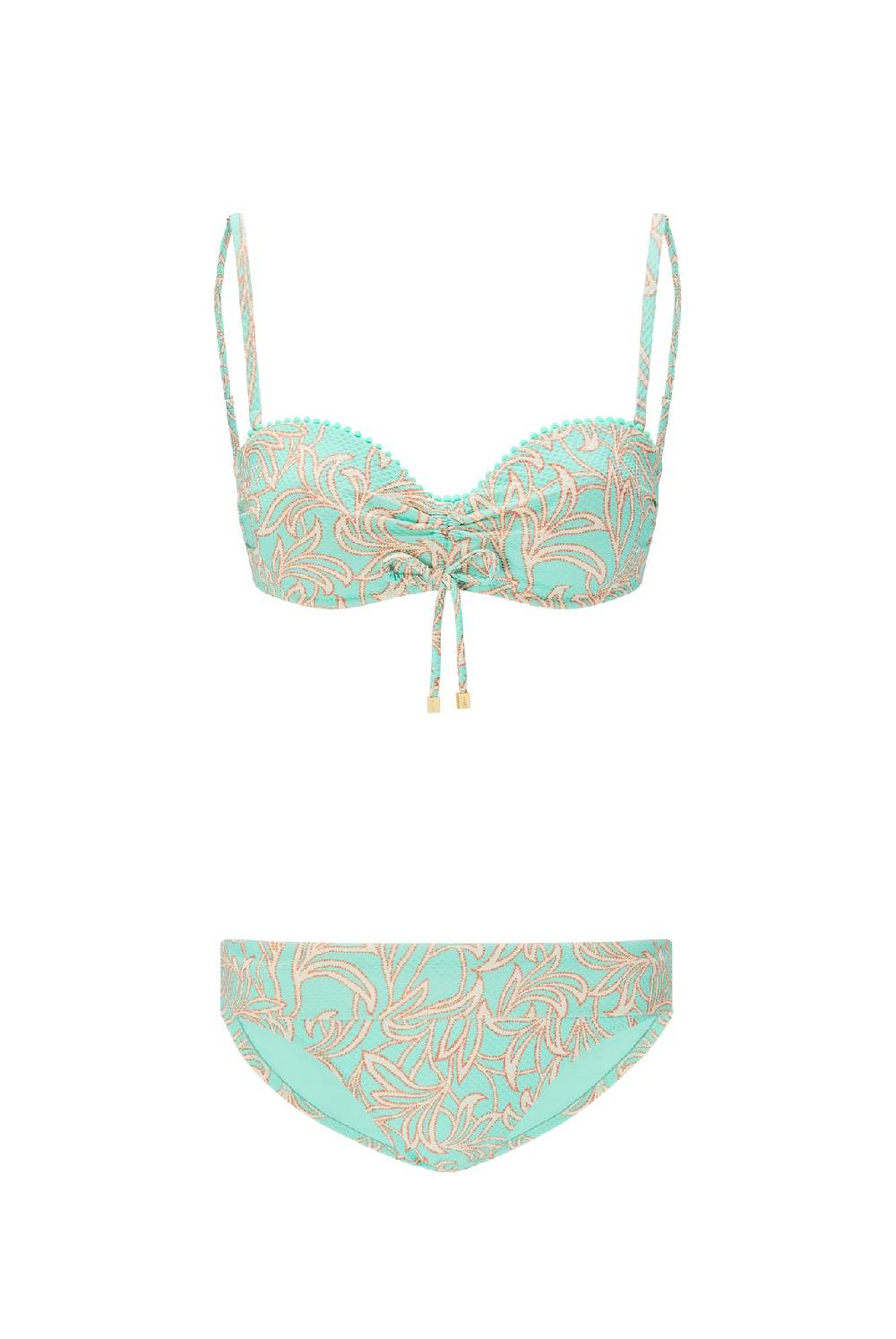 BIKINIS Pompom Padded Bandeau Bikini