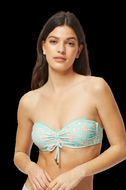 BIKINIS Pompom Padded Bandeau Bikini Auslauf