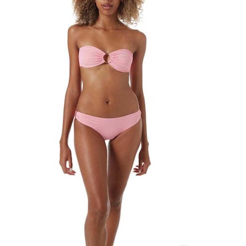 BIKINIS Evita Padded Bandeau Bikini Blush Ribbed Meist gekauft