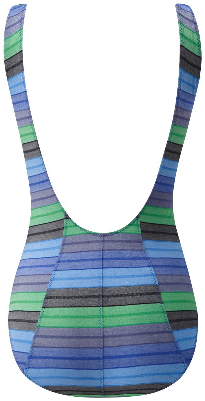 SALE Jasmine Streifen Badeanzug Navy Green Günstiger Verkauf