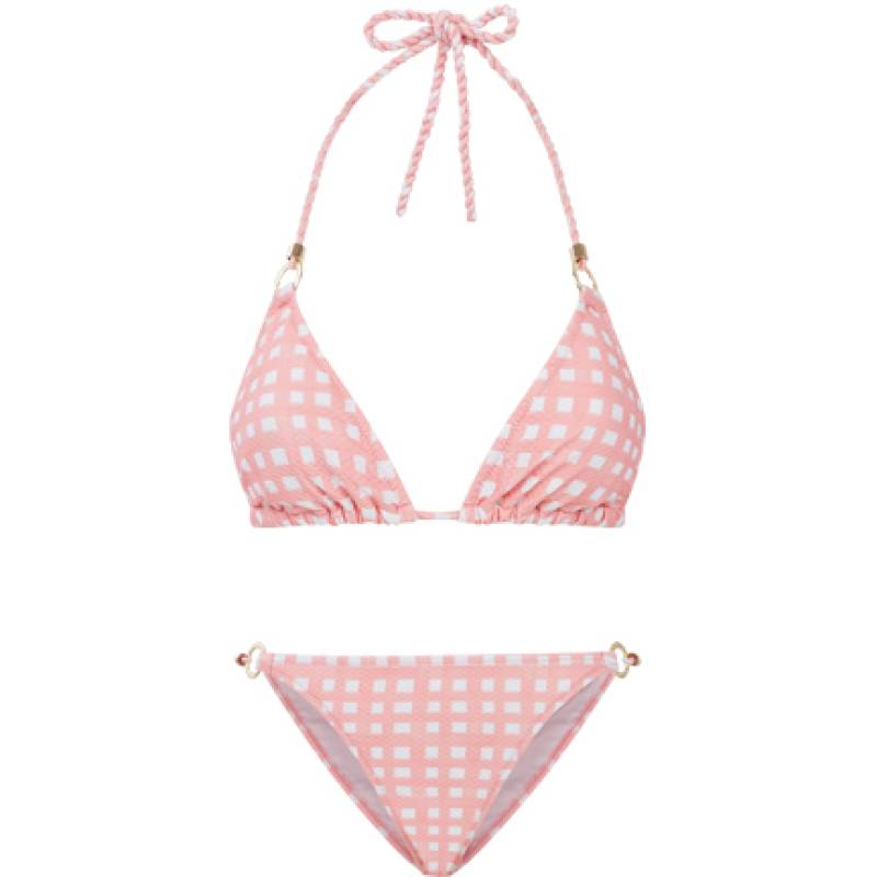 BIKINIS Zanzibar Padded Triangel Bikini Pink Weave