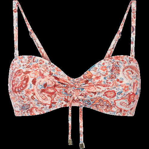 BIKINIS Antigua Padded Bandeau Bügel Bikini Coral Paisley Schlussverkauf