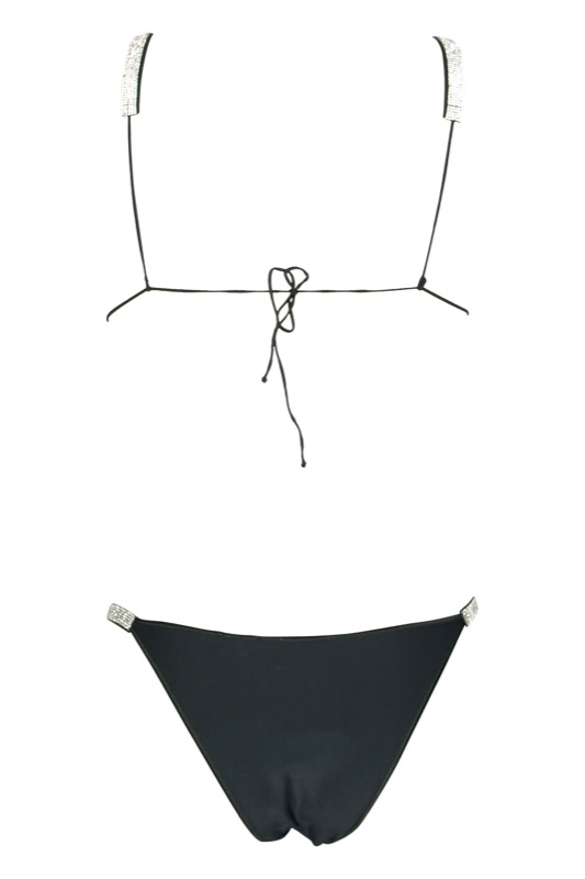NEUHEITEN Gem Triangel Bikini schwarz mit Kristallen Online