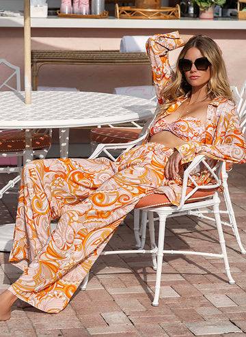 RESORTWEAR Olivia Hose Mirage Orange im Angebot