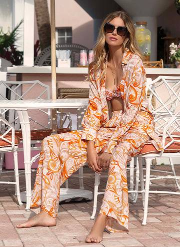 NEUHEITEN Paige Hemd Mirage Orange Schlussverkauf