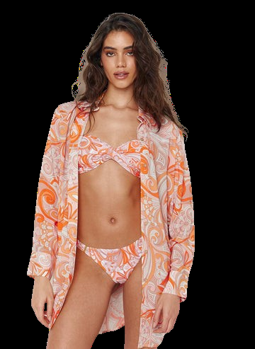 NEUHEITEN Paige Hemd Mirage Orange Schlussverkauf