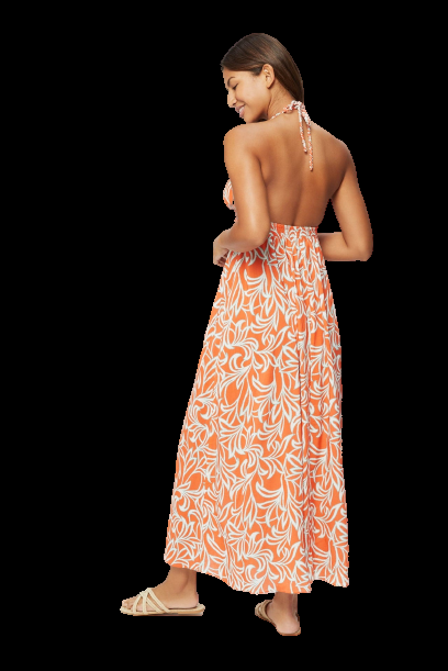 NEUHEITEN Coral Gardens Triangel Maxikleid Fabrikverkauf