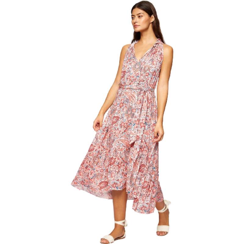 NEUHEITEN Coral Paisley Midikleid Online