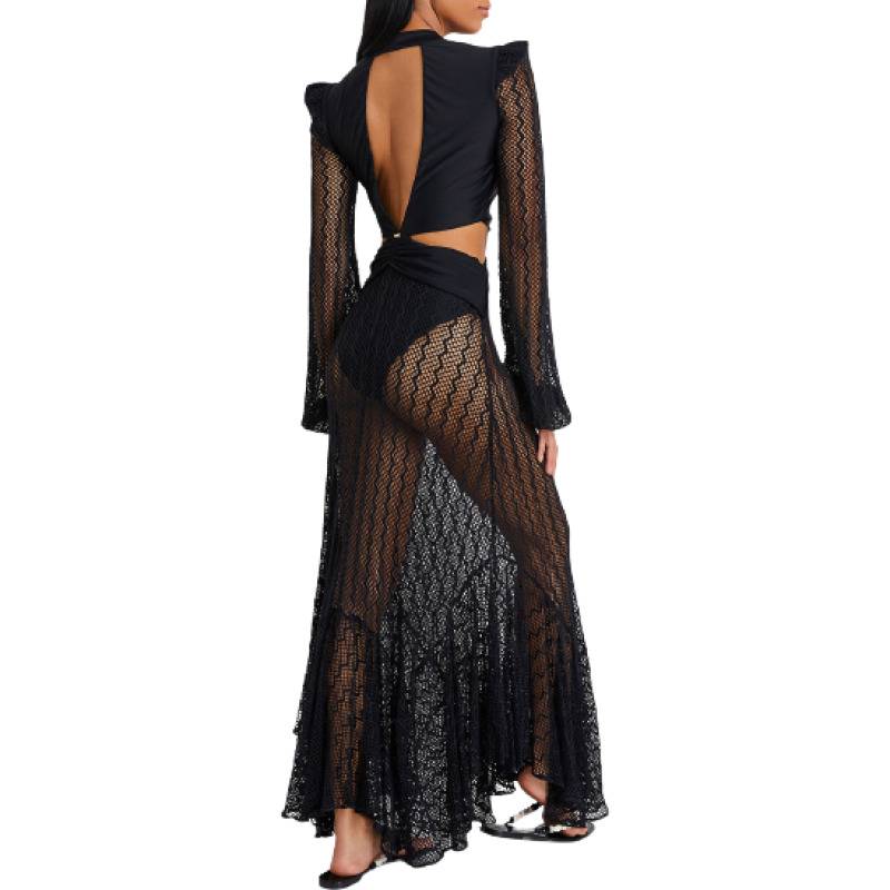 NEUHEITEN Cut-Out Kleid Schwarz Schlussverkauf